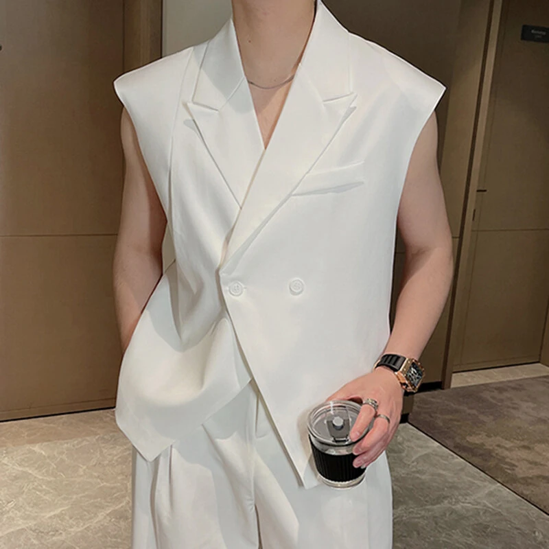 INCERUN Men Waistcoats Solid Color Sleeveless Vest Coat Fashion Design Button Mens Suits Party Casual Male Clothing Top (image for) INCERUN Men Waistcoats Solid Color Sleeveless Vest Coat Fashion Design Button Mens Suits Party Casual Male Clothing Top